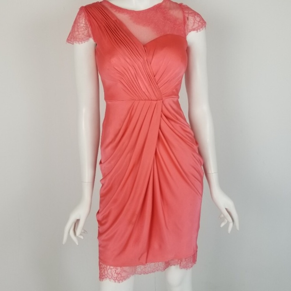 BCBG Coral Mercedes dress with lace detail